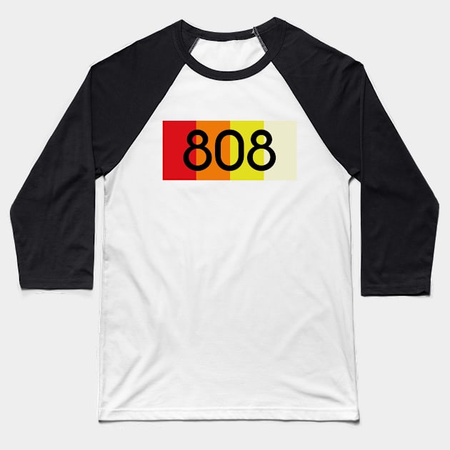 TR-808 STRIPES & FONT #5 Baseball T-Shirt by RickTurner